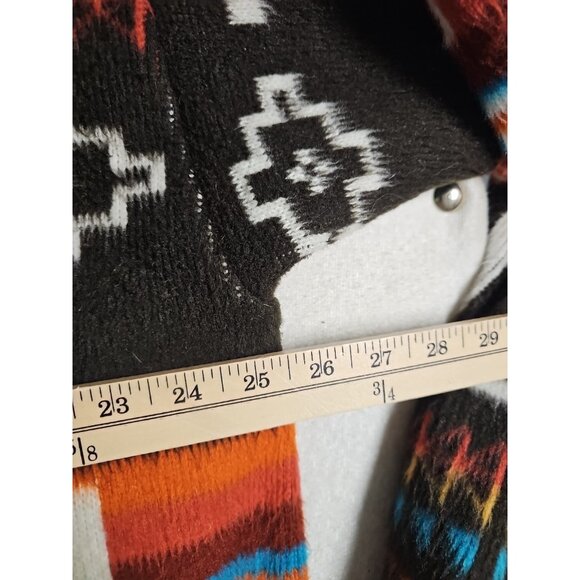 EARTH RAGZ Aztec Orange Southwest Zip Hoody XL Jacket Western Wool - Picture 2 of 4